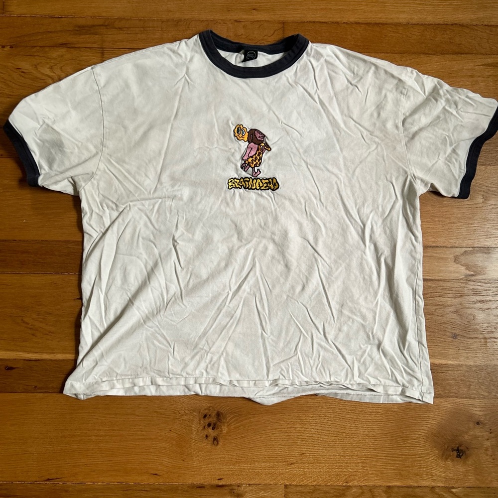 Brain dead Caveman Tee; Cream ; XL